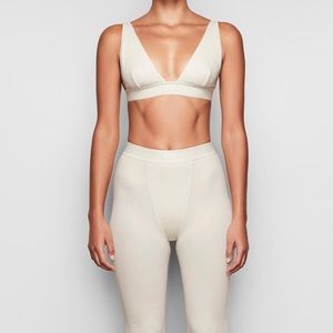 SKIMS Cotton Rib Thermal Legging in Bone